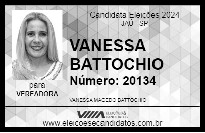 Candidato VANESSA BATTOCHIO 2024 - JAÚ - Eleições