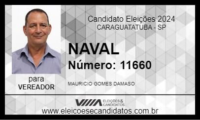 Candidato NAVAL 2024 - CARAGUATATUBA - Eleições