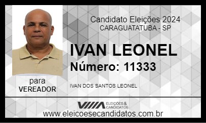 Candidato IVAN LEONEL 2024 - CARAGUATATUBA - Eleições