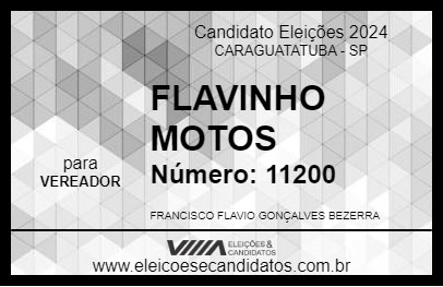 Candidato FLAVINHO MOTOS 2024 - CARAGUATATUBA - Eleições