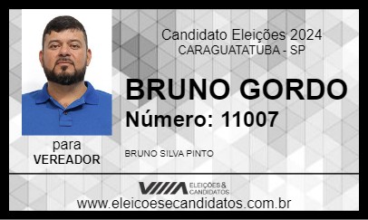 Candidato BRUNO GORDO 2024 - CARAGUATATUBA - Eleições