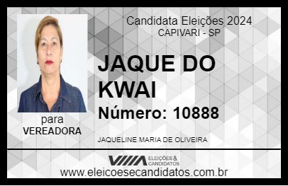 Candidato JAQUE DO KWAI 2024 - CAPIVARI - Eleições