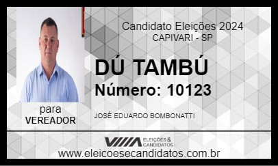 Candidato DÚ TAMBÚ 2024 - CAPIVARI - Eleições