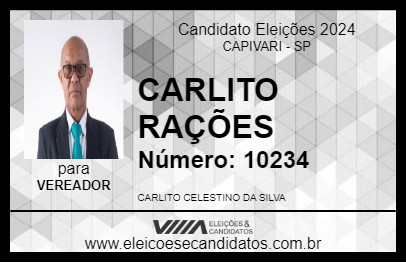 Candidato CARLITO RAÇÕES 2024 - CAPIVARI - Eleições