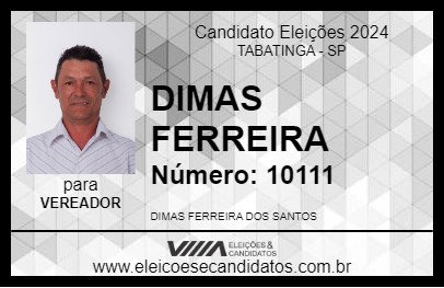 Candidato DIMAS FERREIRA 2024 - TABATINGA - Eleições