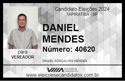 Candidato DANIEL MENDES 2024 - TAPIRATIBA - Eleições