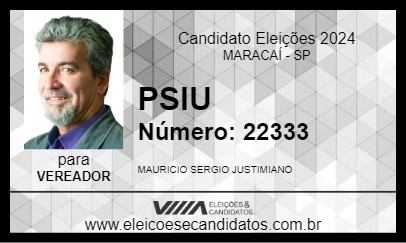 Candidato PSIU 2024 - MARACAÍ - Eleições