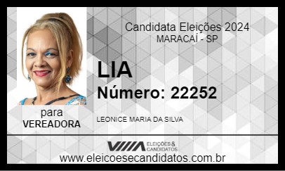 Candidato LIA 2024 - MARACAÍ - Eleições