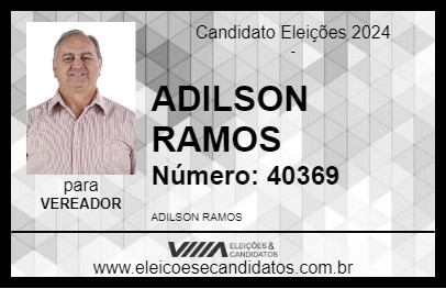 Candidato ADILSON RAMOS 2024 - ITAPETININGA - Eleições