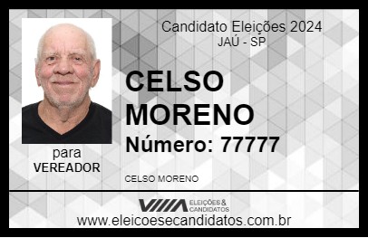 Candidato CELSO MORENO 2024 - JAÚ - Eleições