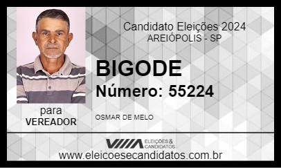 Candidato BIGODE 2024 - AREIÓPOLIS - Eleições