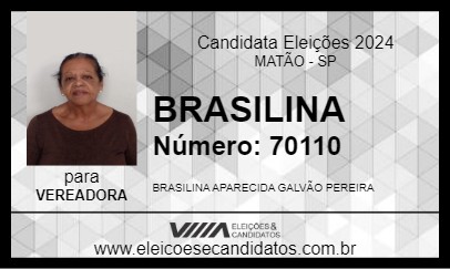 Candidato BRASILINA 2024 - MATÃO - Eleições