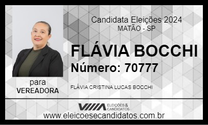 Candidato FLÁVIA BOCCHI 2024 - MATÃO - Eleições