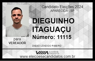 Candidato DIEGUINHO ITAGUAÇU 2024 - APARECIDA - Eleições