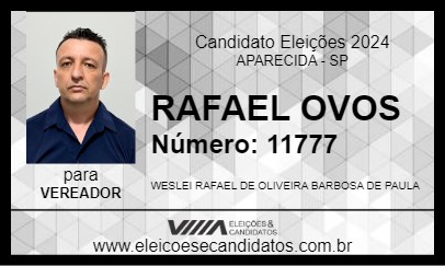 Candidato RAFAEL OVOS 2024 - APARECIDA - Eleições