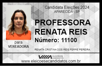 Candidato PROFESSORA RENATA REIS 2024 - APARECIDA - Eleições