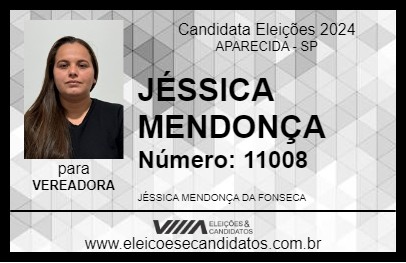 Candidato JÉSSICA MENDONÇA 2024 - APARECIDA - Eleições