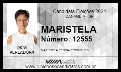 Candidato MARISTELA 2024 - CANANÉIA - Eleições