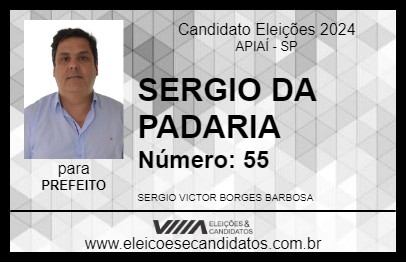 Candidato SERGIO DA PADARIA 2024 - APIAÍ - Eleições