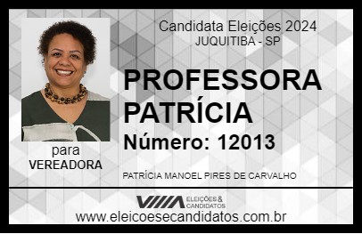 Candidato PROFESSORA PATRÍCIA 2024 - JUQUITIBA - Eleições