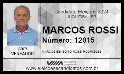 Candidato MARCOS ROSSI 2024 - JUQUITIBA - Eleições