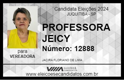 Candidato PROFESSORA JEICY 2024 - JUQUITIBA - Eleições