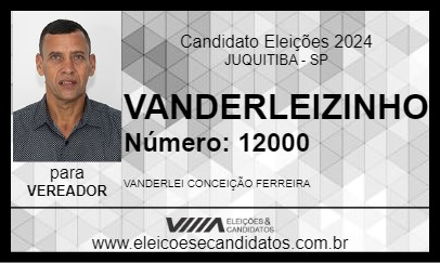 Candidato VANDERLEIZINHO 2024 - JUQUITIBA - Eleições