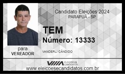 Candidato TEM 2024 - PARAPUÃ - Eleições