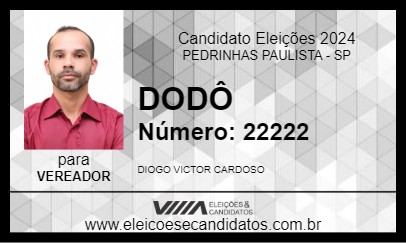 Candidato DODÔ 2024 - PEDRINHAS PAULISTA - Eleições