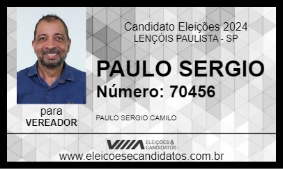 Candidato PAULO SERGIO  2024 - LENÇÓIS PAULISTA - Eleições