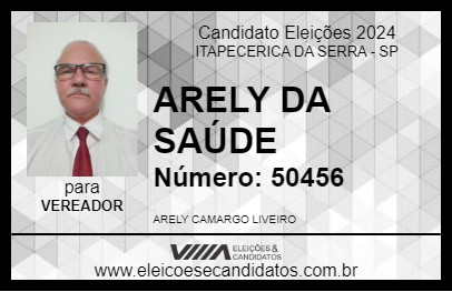 Candidato ARELY DA SAÚDE 2024 - ITAPECERICA DA SERRA - Eleições