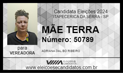 Candidato MÃE TERRA 2024 - ITAPECERICA DA SERRA - Eleições