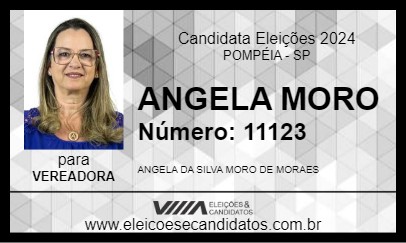 Candidato ANGELA MORO 2024 - POMPÉIA - Eleições