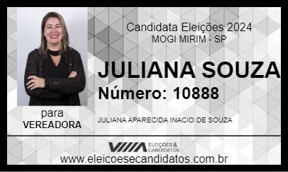 Candidato JULIANA SOUZA 2024 - MOGI MIRIM - Eleições