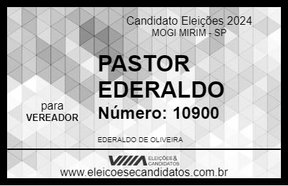 Candidato PASTOR EDERALDO 2024 - MOGI MIRIM - Eleições