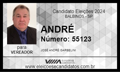 Candidato ANDRÉ 2024 - BALBINOS - Eleições