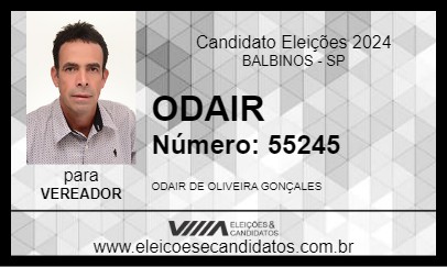 Candidato ODAIR 2024 - BALBINOS - Eleições