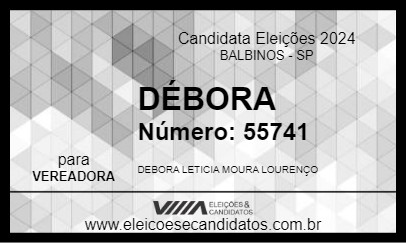 Candidato DÉBORA  2024 - BALBINOS - Eleições