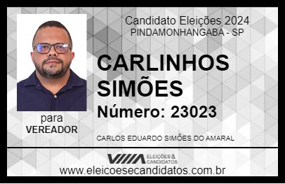 Candidato CARLINHOS SIMÕES 2024 - PINDAMONHANGABA - Eleições