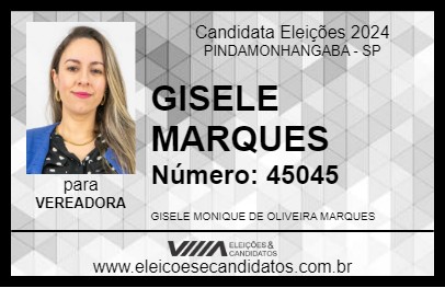 Candidato GISELE MARQUES 2024 - PINDAMONHANGABA - Eleições