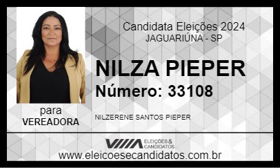 Candidato NILZA PIEPER 2024 - JAGUARIÚNA - Eleições