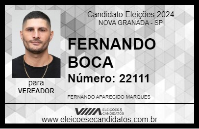 Candidato FERNANDO BOCA 2024 - NOVA GRANADA - Eleições