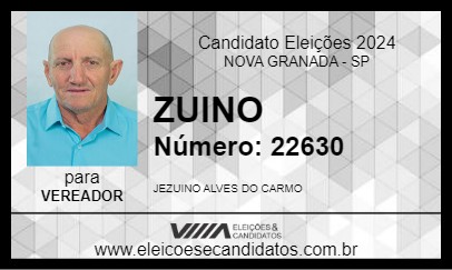 Candidato ZUINO 2024 - NOVA GRANADA - Eleições