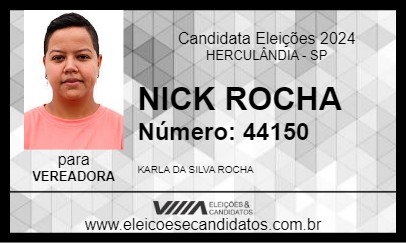 Candidato NICK ROCHA  2024 - HERCULÂNDIA - Eleições