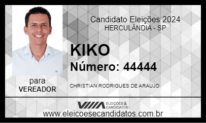 Candidato KIKO 2024 - HERCULÂNDIA - Eleições