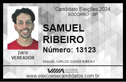 Candidato SAMUEL RIBEIRO 2024 - SOCORRO - Eleições