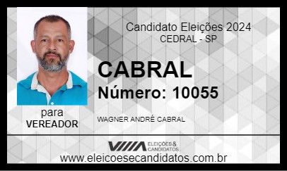 Candidato CABRAL 2024 - CEDRAL - Eleições