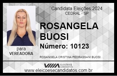 Candidato ROSANGELA BUOSI 2024 - CEDRAL - Eleições