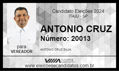 Candidato ANTONIO CRUZ 2024 - ITAJU - Eleições