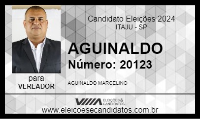 Candidato AGUINALDO 2024 - ITAJU - Eleições